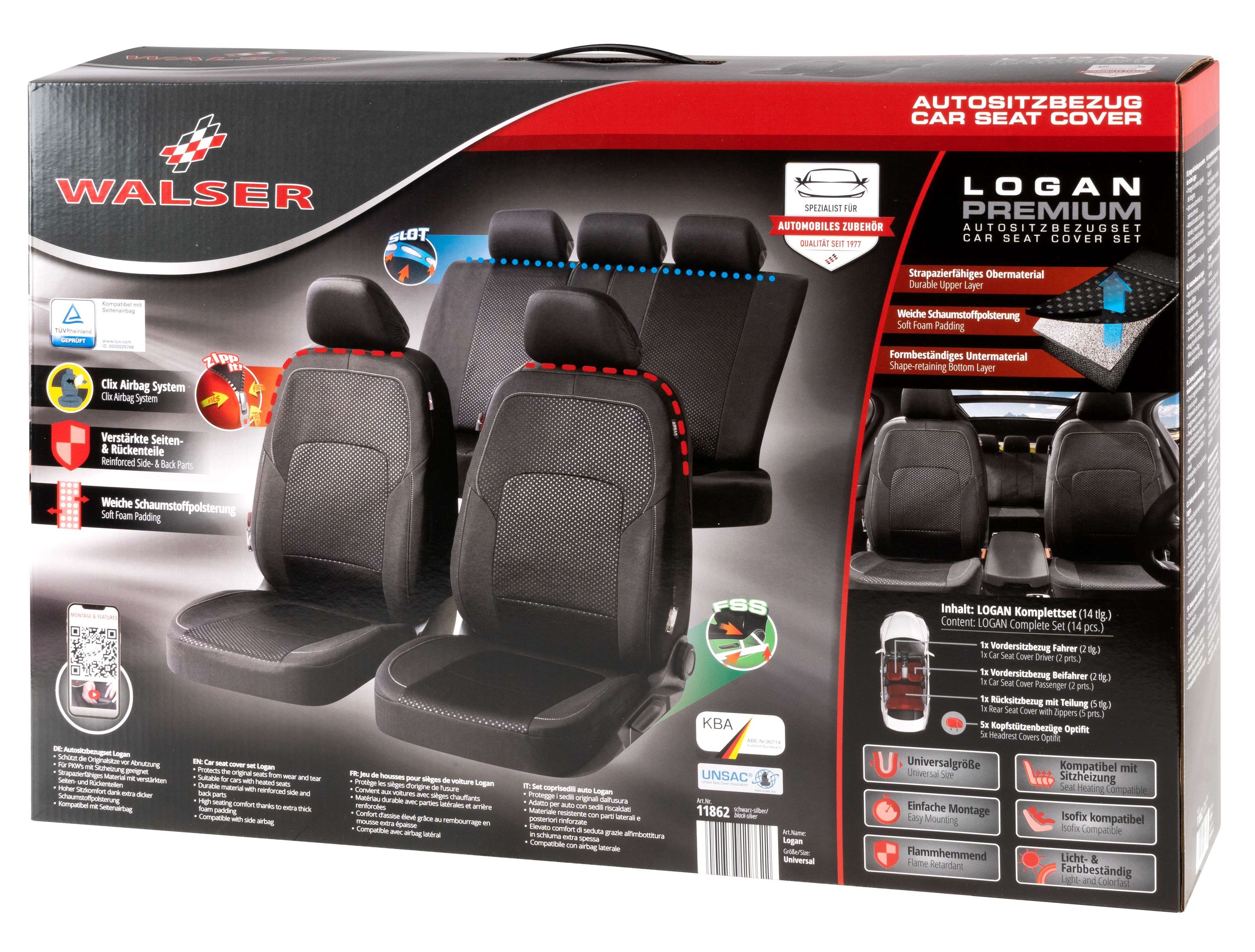 Autositzbezug Logan in KArton