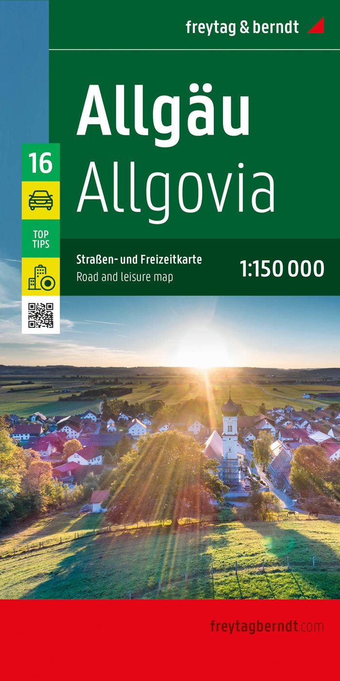 Allgäu, Straßen- und Freizeitkarte 1:150.000, f&b Cover, Karte, Allgäu