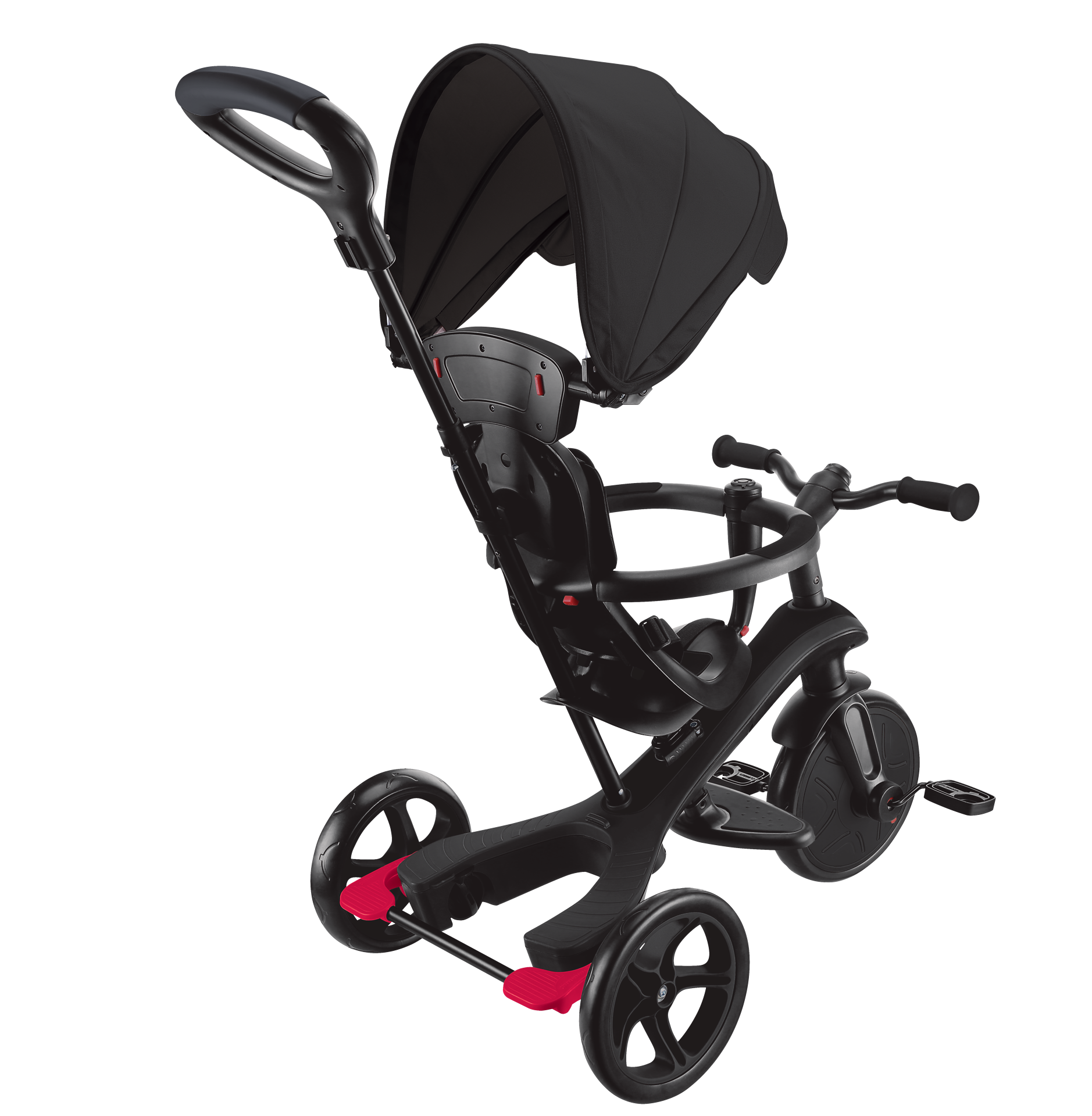 Transport, Fahrzeug, Kinderroller, Dreirad, Schwarz, Rad