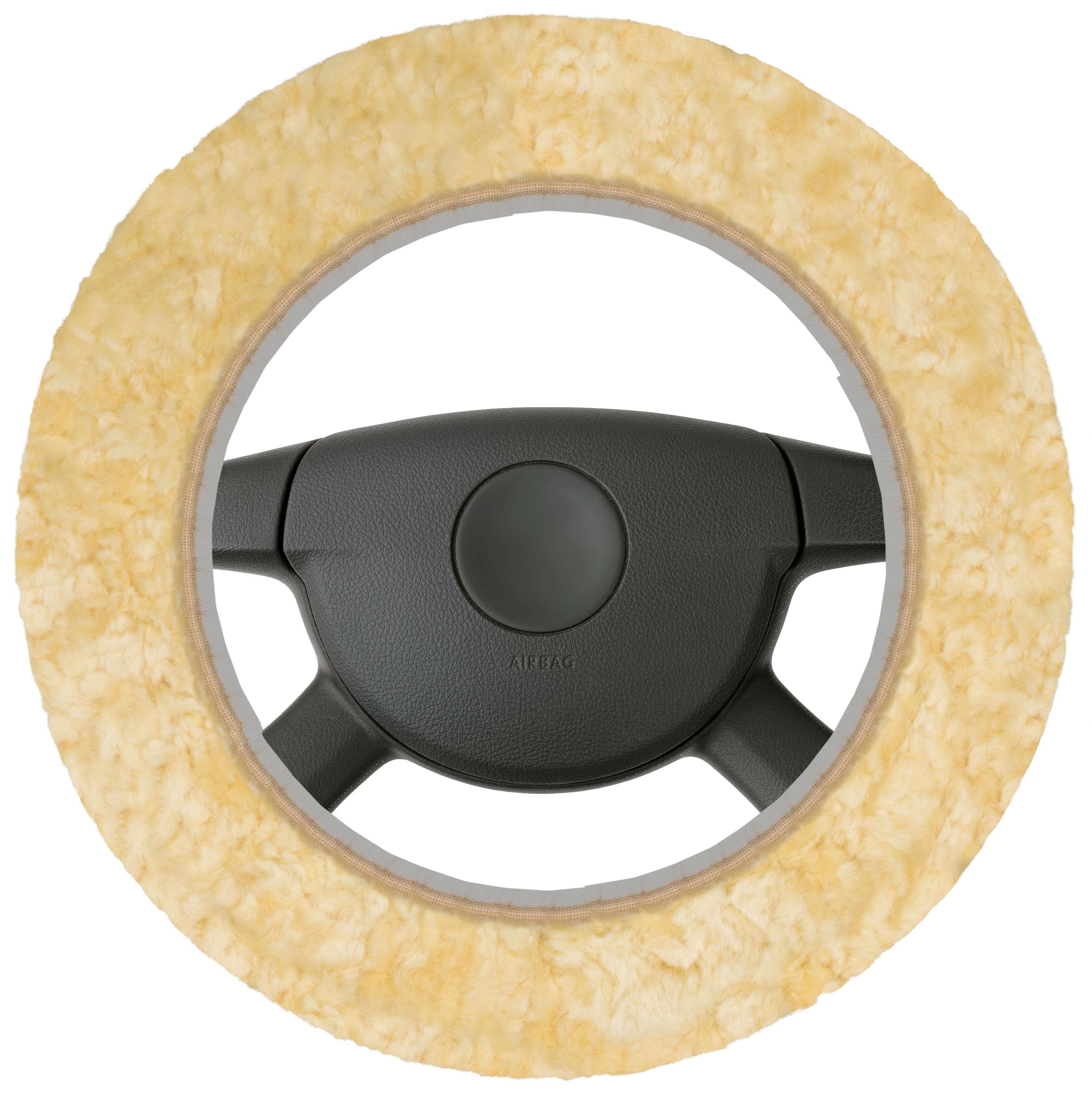 9001778195401_001 Lenkradbezug Lammfell beige