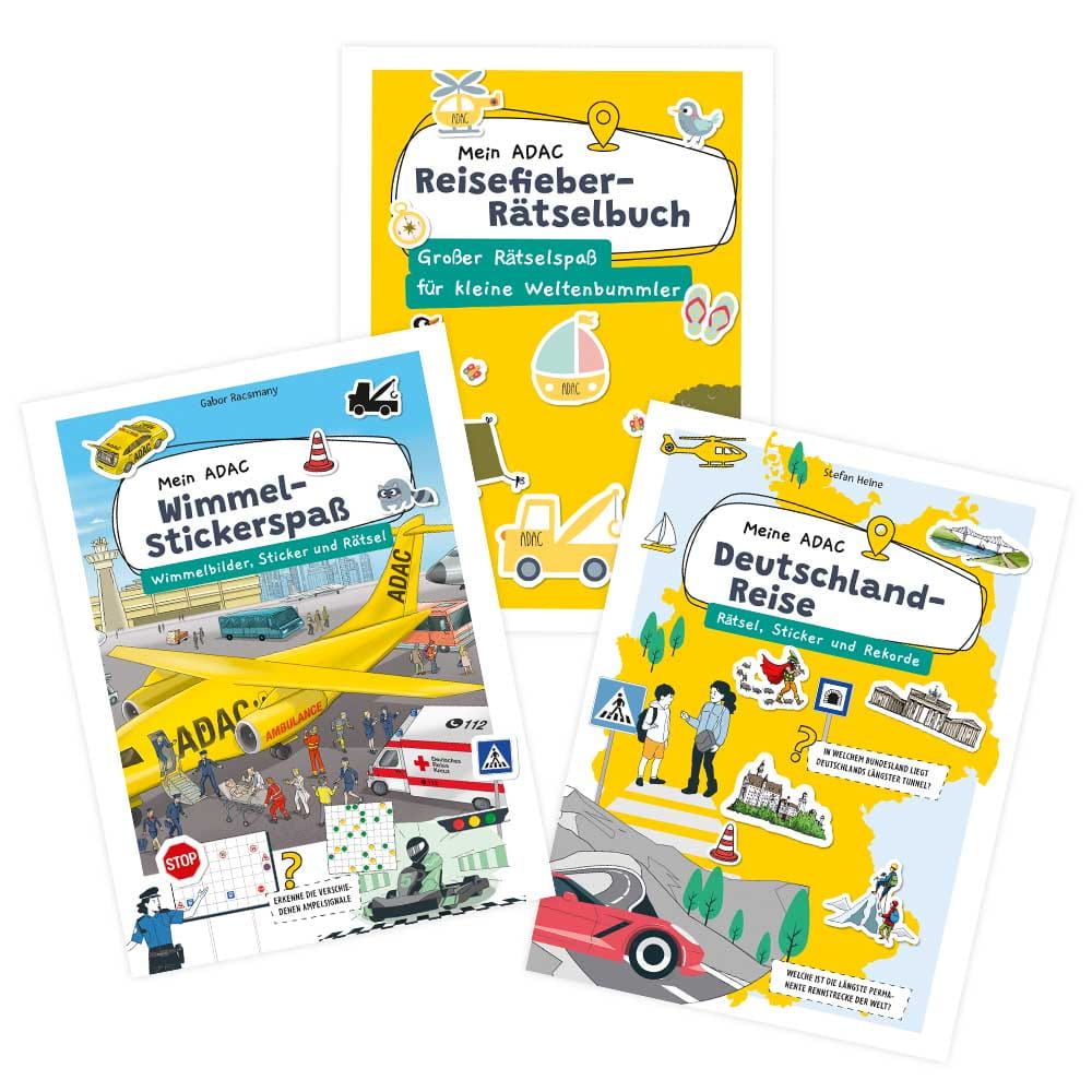 Reisebüch, Stickers, Kinderbuch, ADAC, Rätselbuch