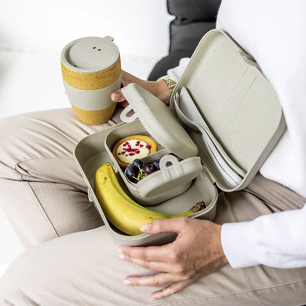 9984724700 Koziol Lunchboxset 3 teilig  mit Besteckset 3 teilig