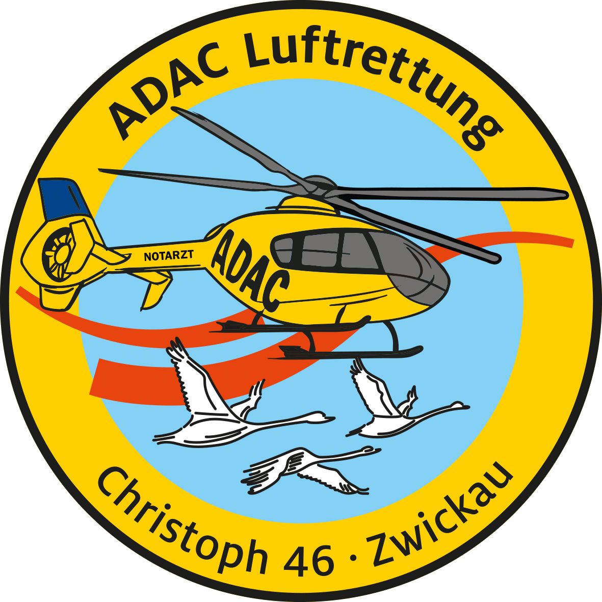 Fanpatch_Chr46_Zwickau_0119 Fanpatch ADAC Luftrettung Christoph 46 Zwickau