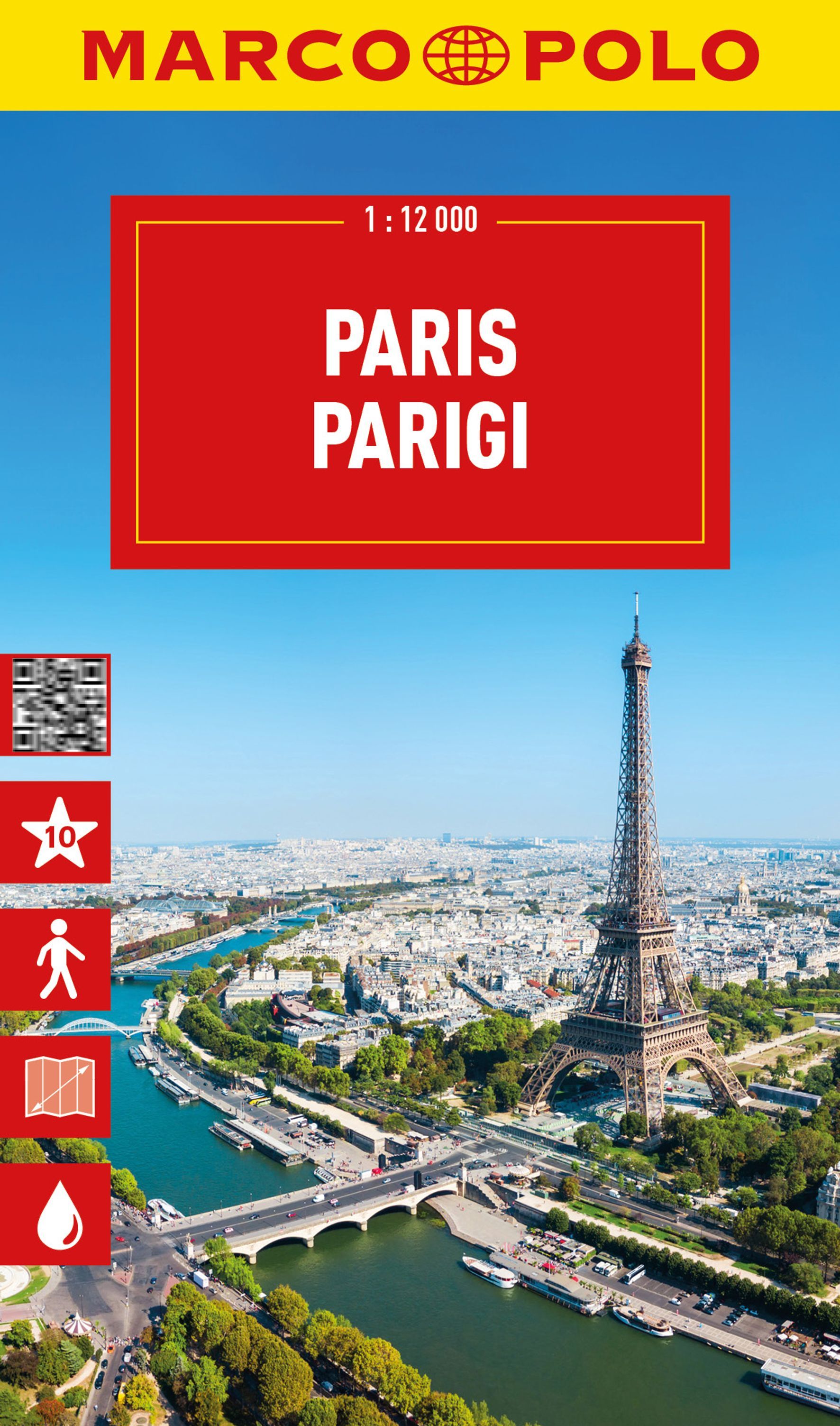 MARCO POLO Cityplan Paris 1:12.000 Stadt, Werbung, Plakat, Turm, Brücke