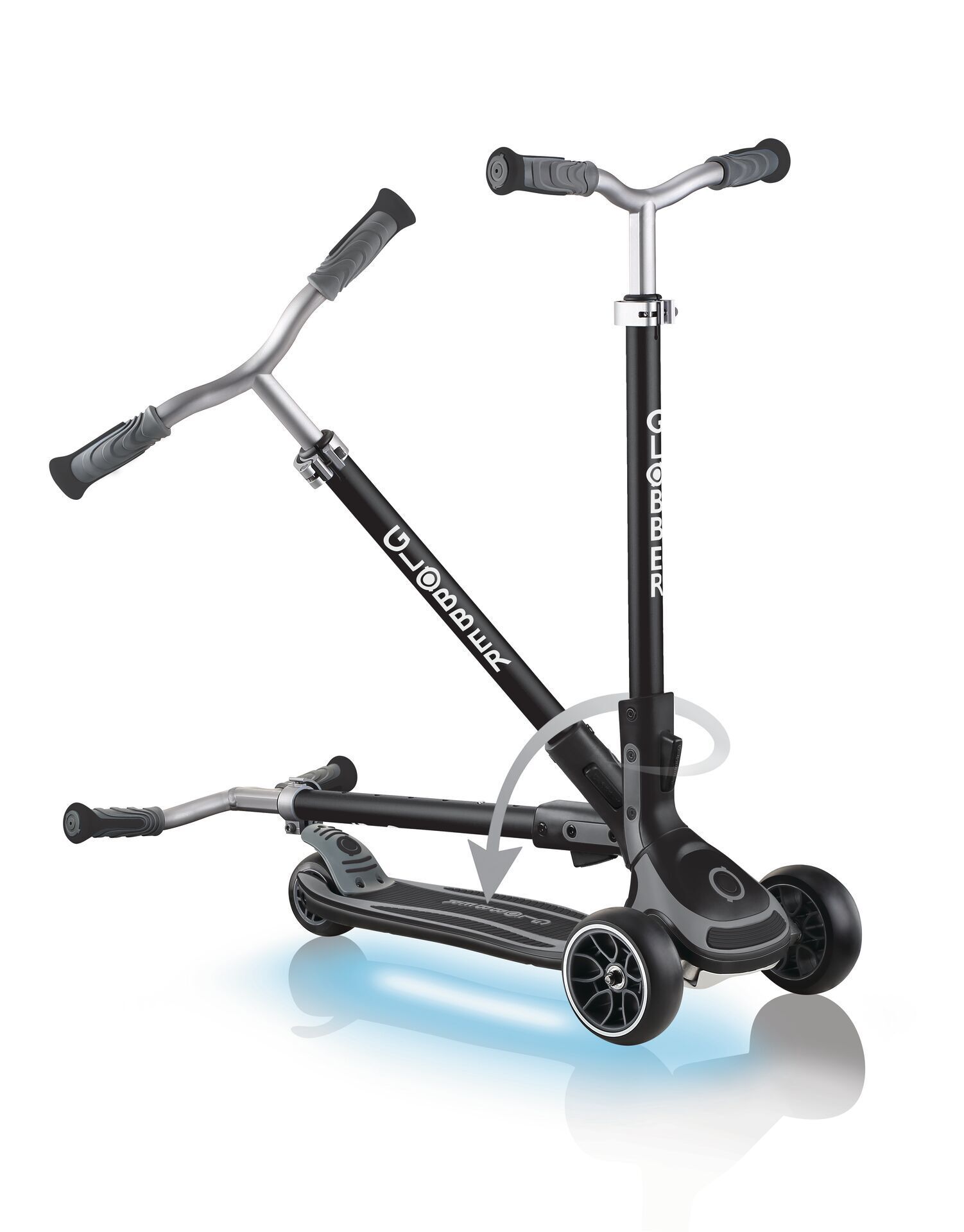 Transport, Fahrzeug, Kinderroller, Roller, Schwarz, Rad