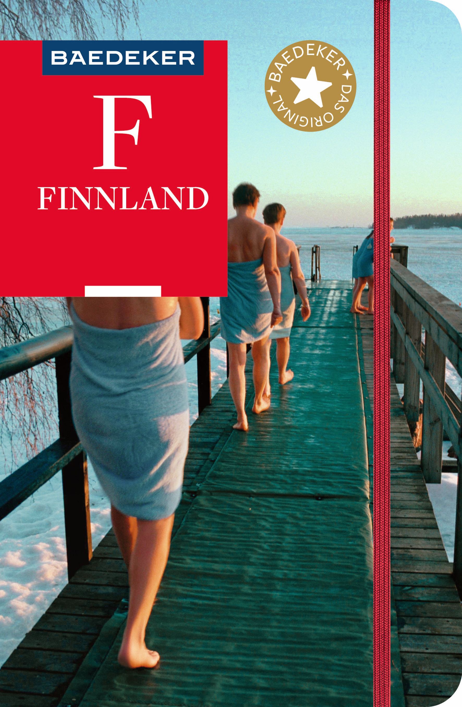 Baedeker Reiseführer Finnland Cover Baedeker Reiseführer Finnland. Uferpromenade, Seebrücke, Zurück, Person, Promenade