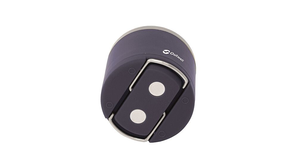 Outwell Lampe Jewel mit Magnet, von unten mit eingeklappter Halterung