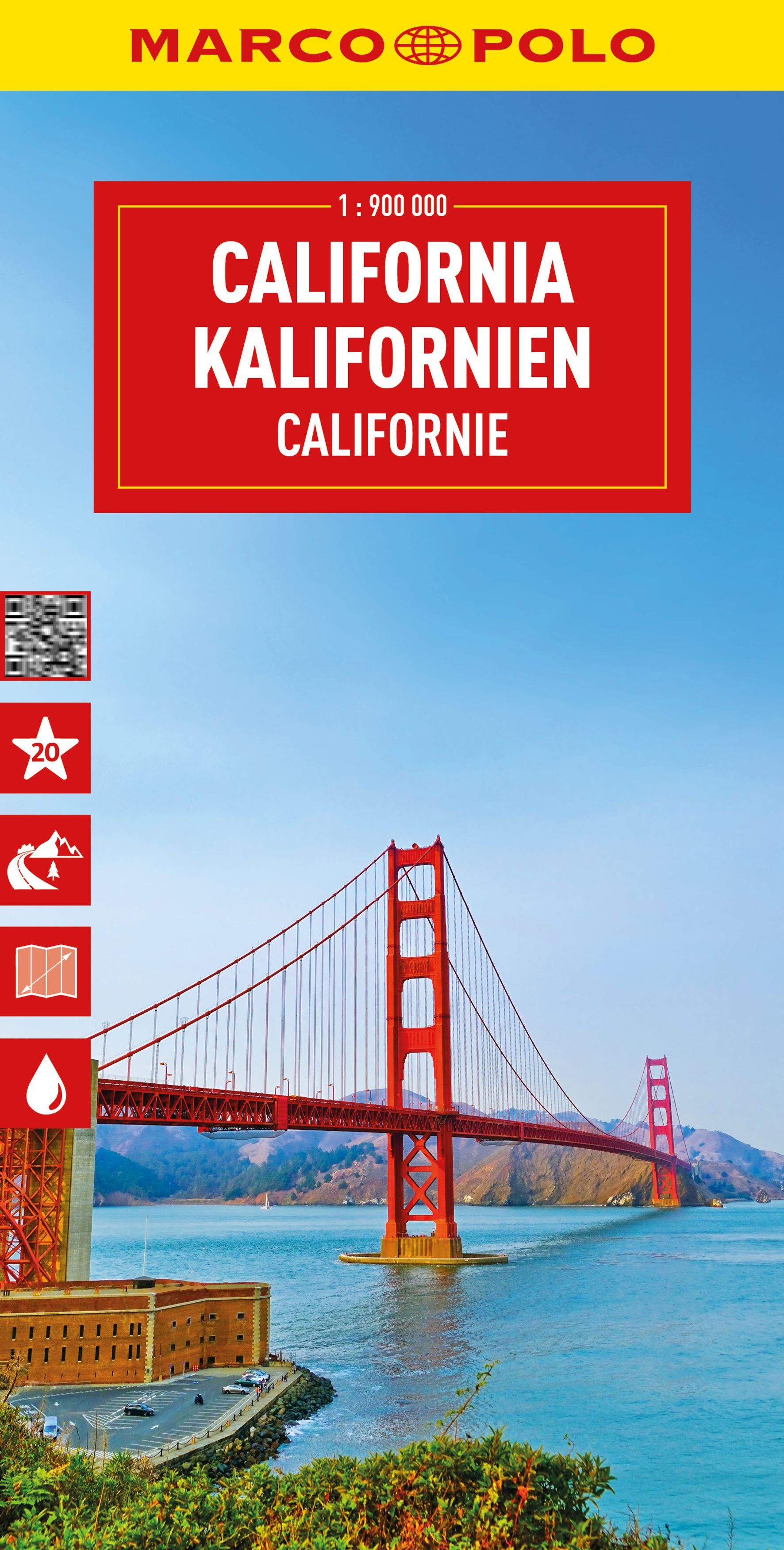 MARCO POLO Reisekarte Kalifornien 1:900.000 Cover Marco Polo Reisekarte Kalifornien Brücke San Francisco