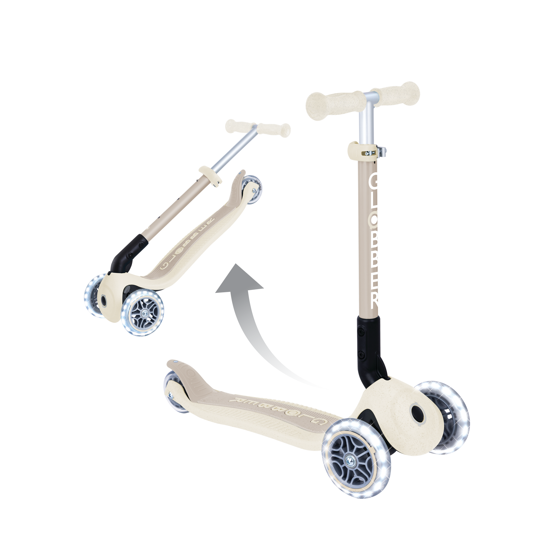 Transport, Fahrzeug, Kinderroller, Tretroller, Beige, Rad