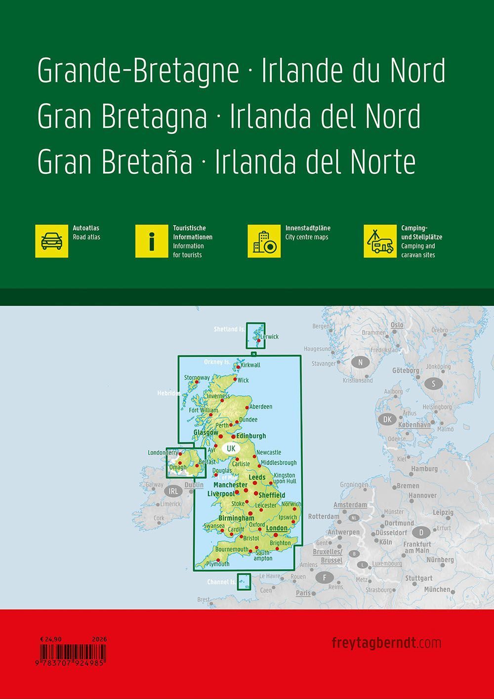 karte, landkarte, straße, britische inseln, karte uk irland