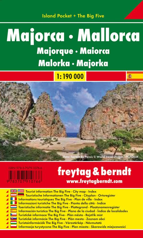 F&B Island Pocket Mallorca, 1:190.000 Werbung, Plakat, Natur, Draußen, Tal