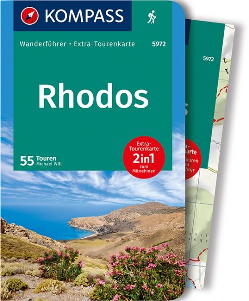 9783990443613JPxT0kbbT0s0M Cover Kompass Wanderführer Rhodos