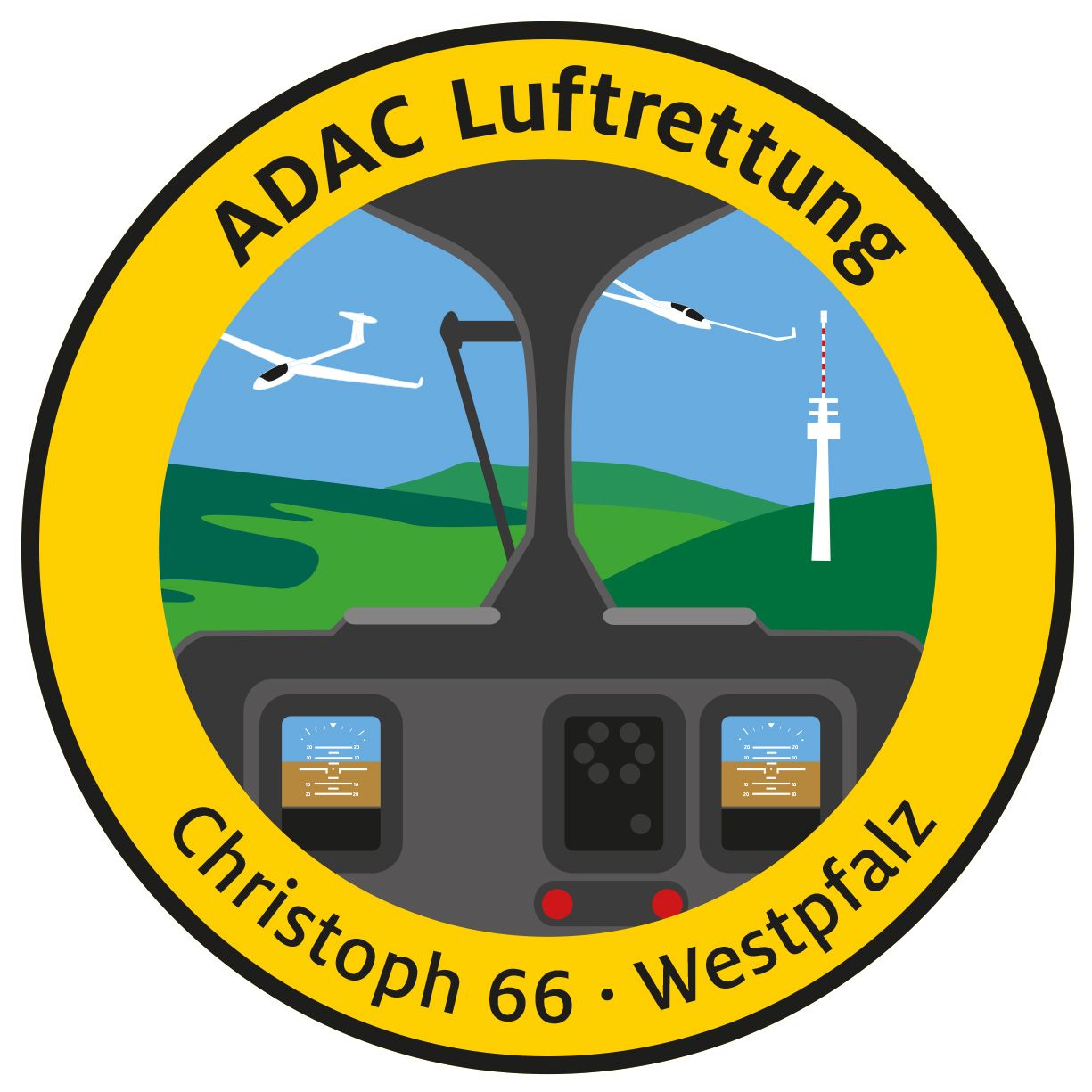 LRF_Fanpatch_Chr_66_Westpfalz Fanpatch ADAC Luftrettung Christoph 66 Westpfalz