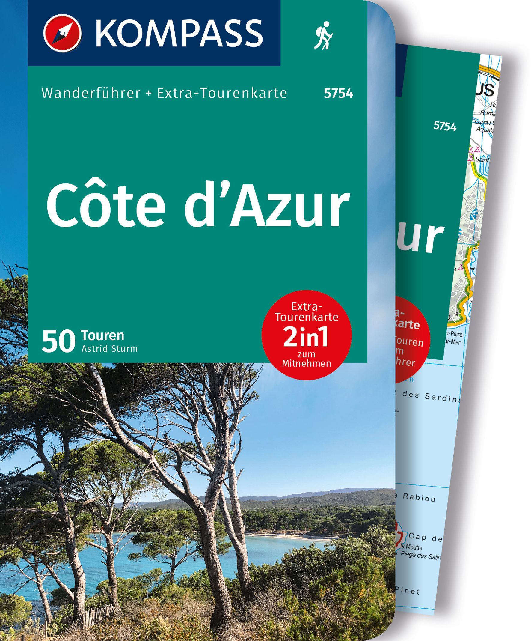 9783991216841 Cover Kompass Wanderführer Cote d'azur