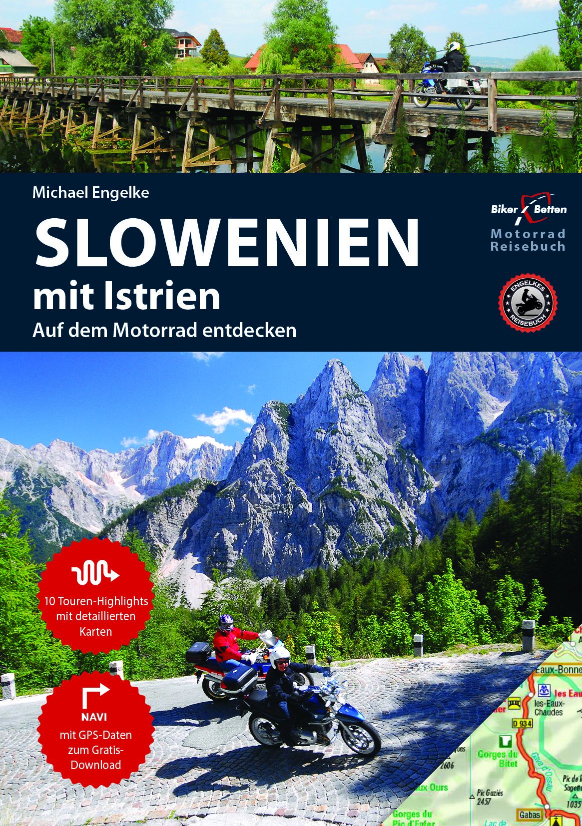 Motorrad Reiseführer Slowenien Werbung, Plakat, Person, Motorrad, Rad