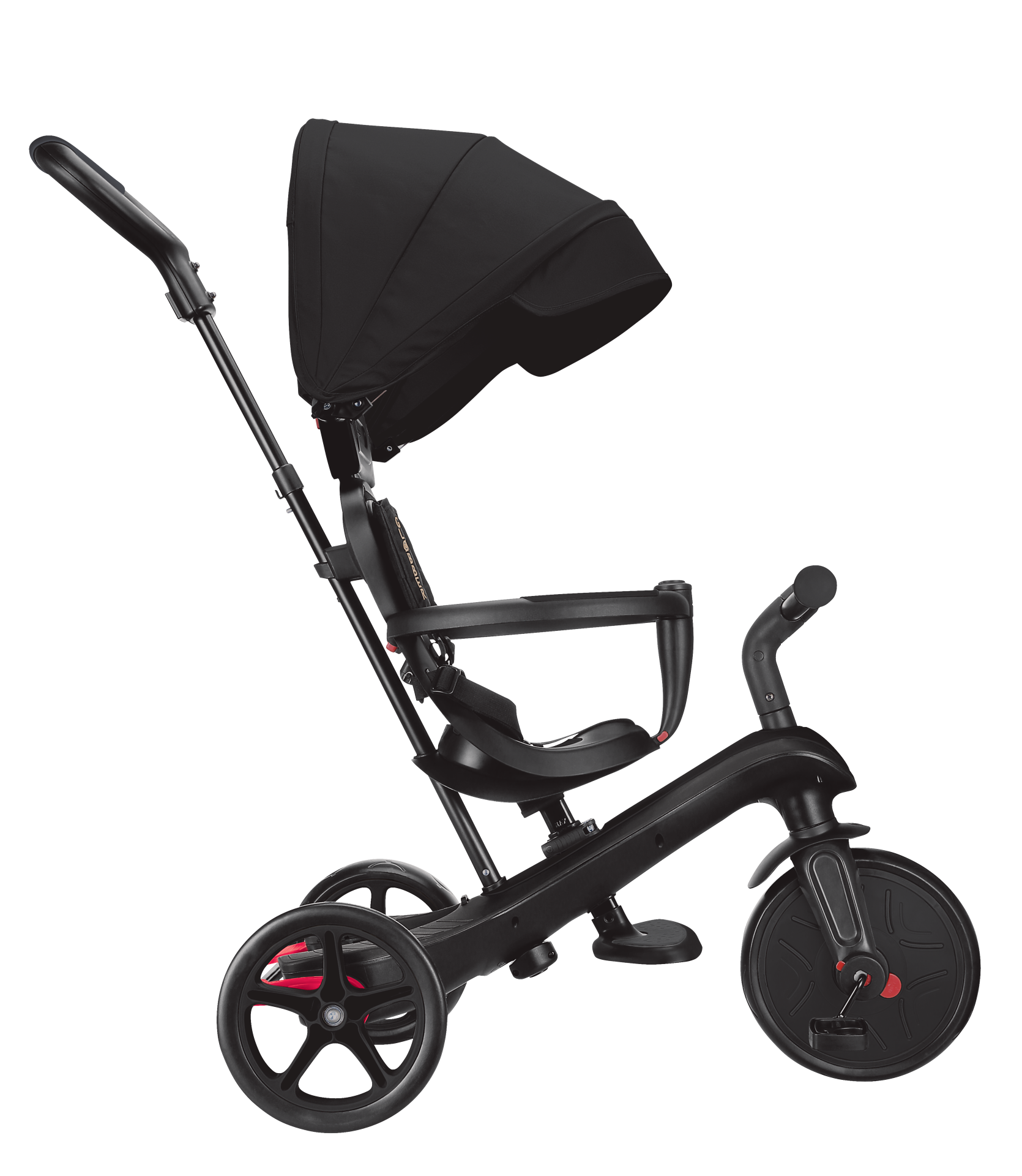 Transport, Fahrzeug, Kinderroller, Dreirad, Schwarz, Rad