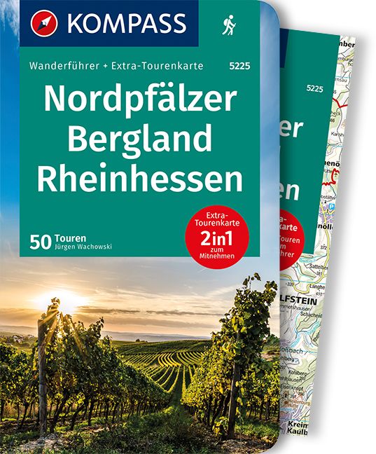 9783991210344 Cover Kompass Wanderführer Nordpfälzer Bergland, Rheinhessen