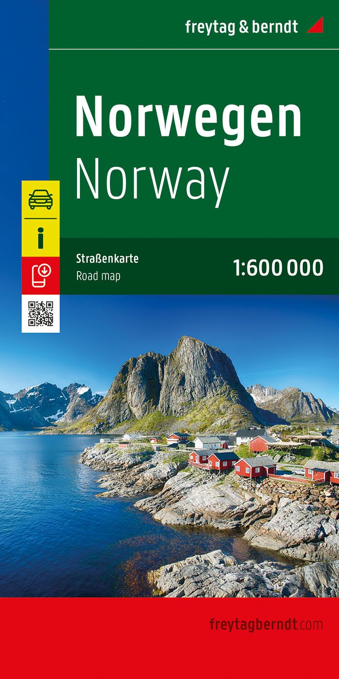 Norwegen, Straßenkarte 1:600.000, freytag & berndt Land, Natur, Meer, Werbung, Plakat