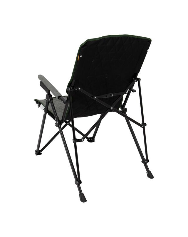 Campingstuhl, Faltstuhl, Gepolstertes Rückenkissen, Stahlrahmen, Schwarzgrün