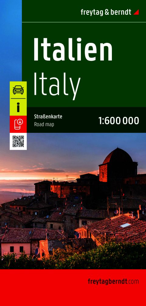 Italy, Straßenkarte, Stadt, Ruine, Dämmerung