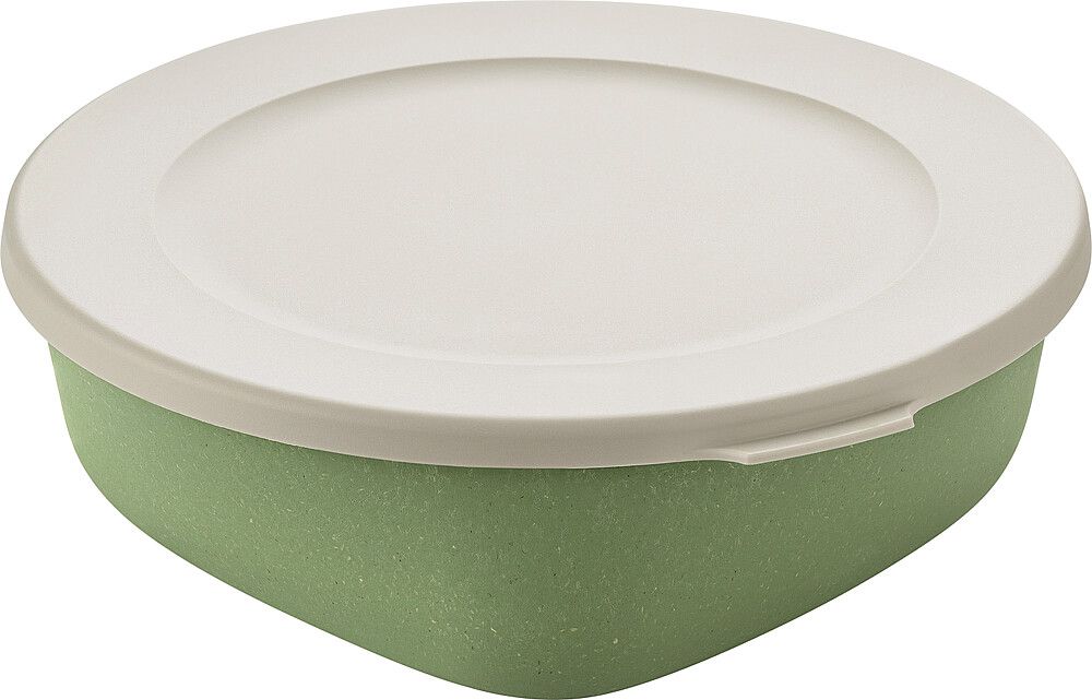 Frischhaltebox, Rund, WEißer dekel , Grüne basis