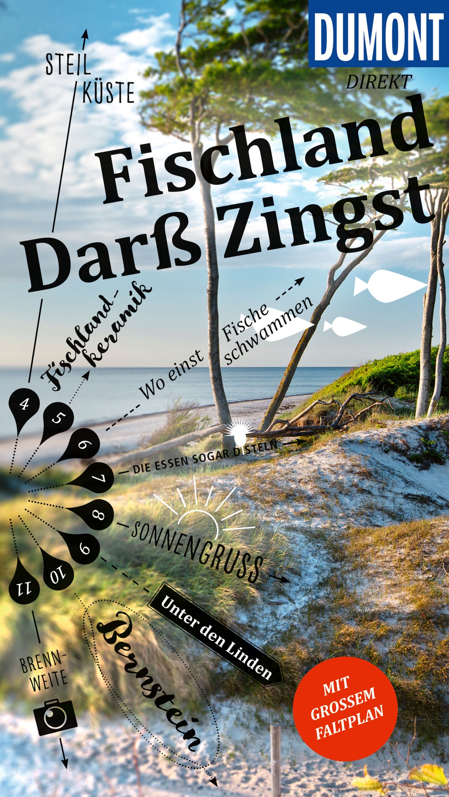 DuMont direkt Reiseführer Fischland, Darß, Zingst Werbung, Plakat, Buch, Veröffentlichung,