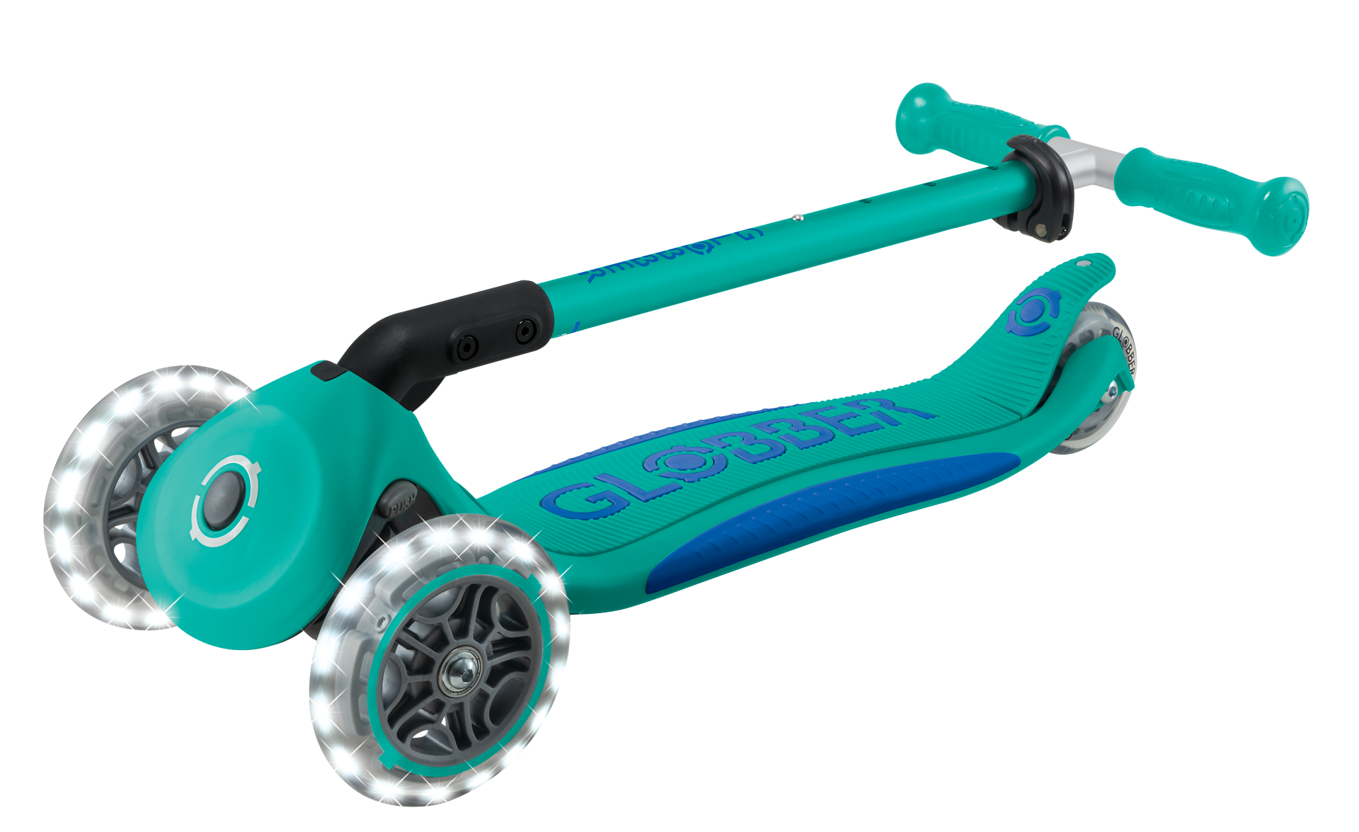 Transport, Fahrzeug, Kinderroller, Tretroller, Türkis, Rad