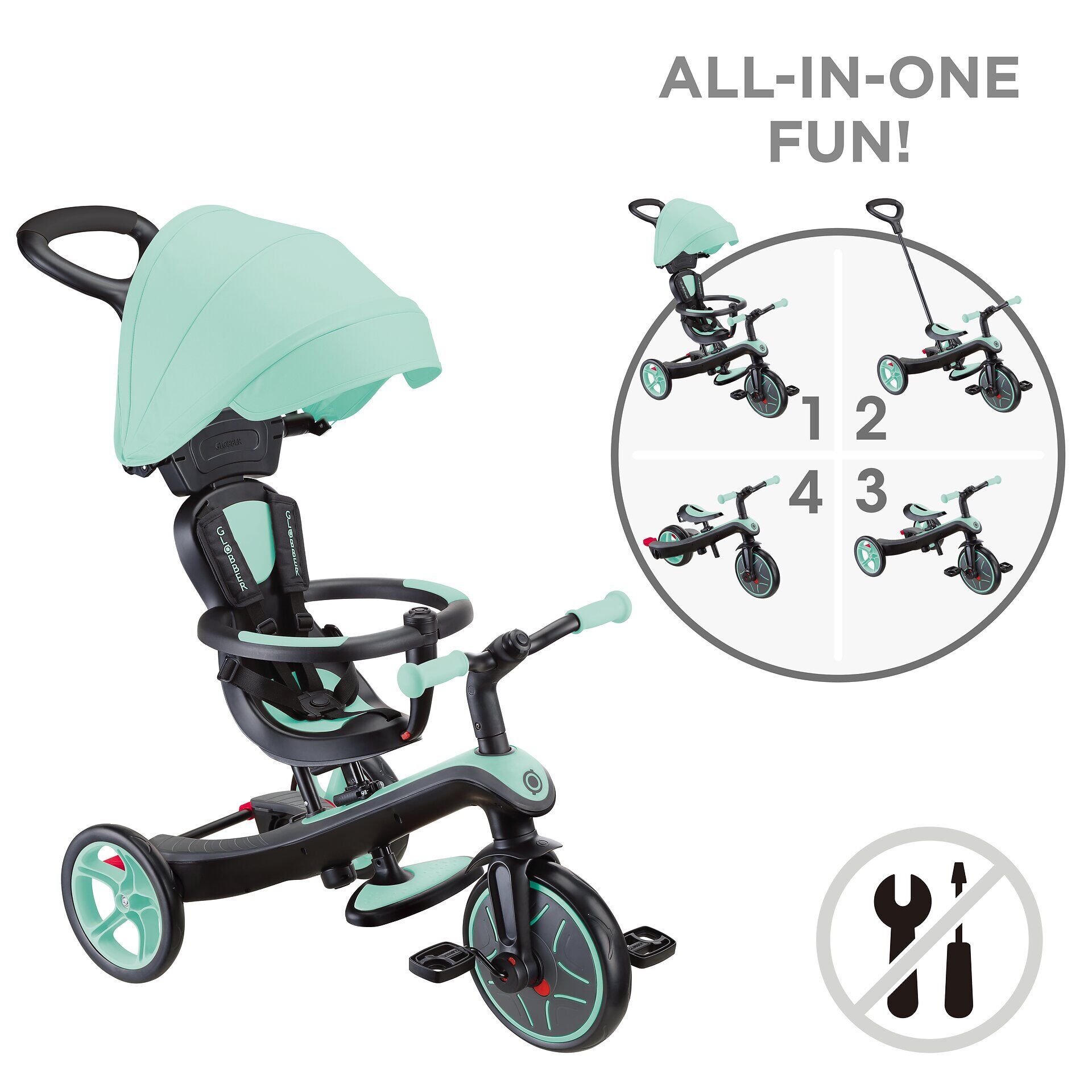 Transport, Fahrzeug, Kinderroller, Dreirad, Mint, Rad