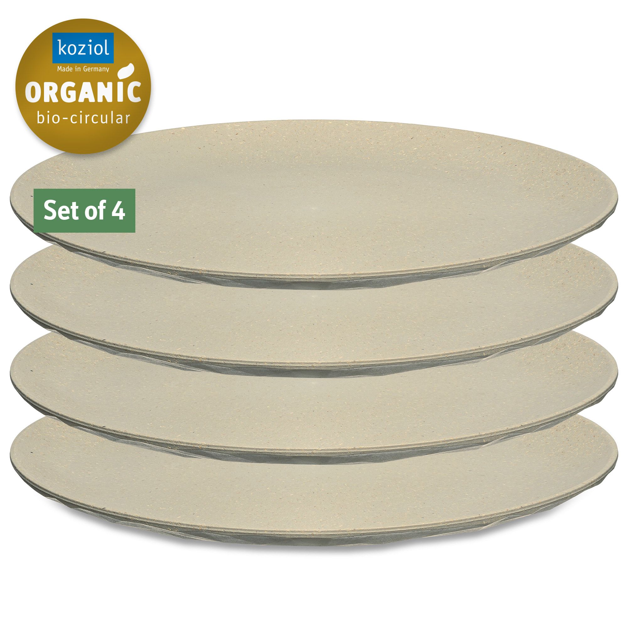 5005700_setof Koziol Essteller Club Plate sandfarben 4 Stück