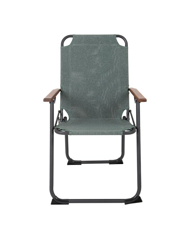 Stuhl, Gartenstuhl, Faltstuhl, Metallrahmen, Holzarmlehnen