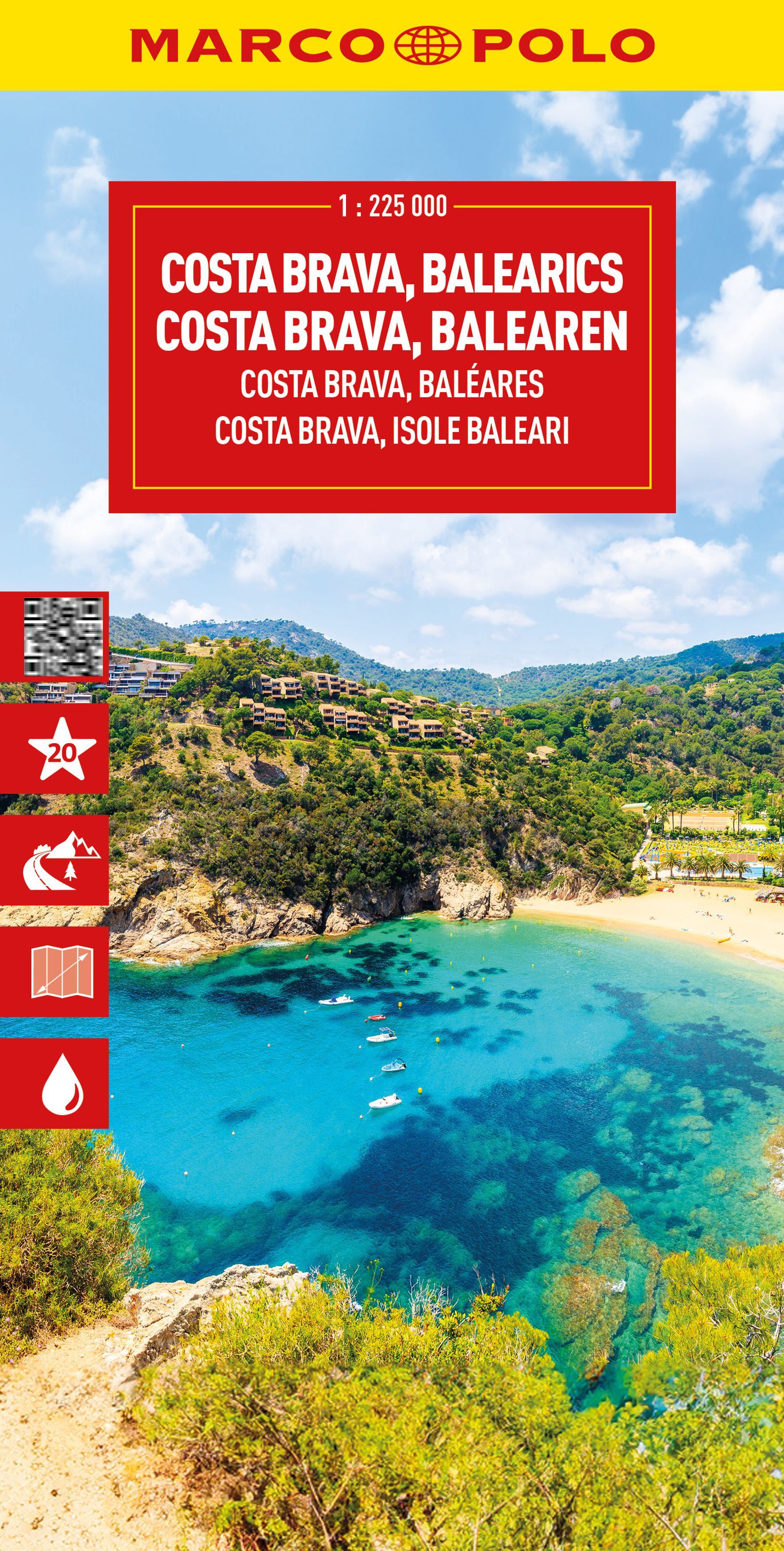MARCO POLO Reisekarte Costa Brava, Balearen Natur, Draußen, Meer, Wasser, Land