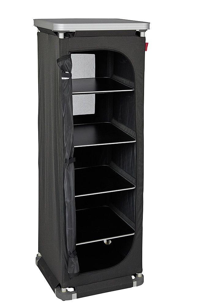 993197111 Isabella Garderobenschrank faltbar, aufgebaut mit geöffneter Türe
