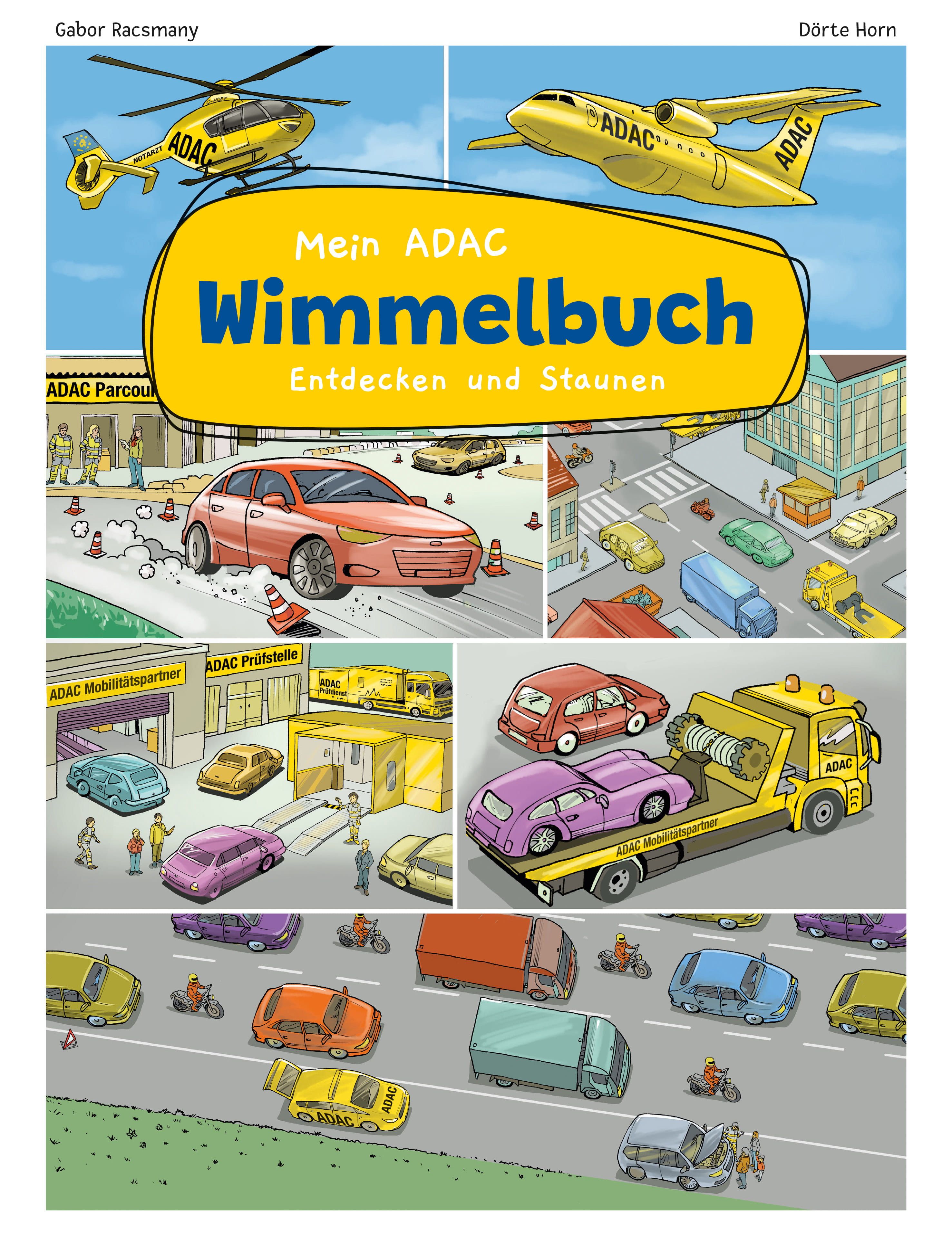ADAC, Wimmelbuch, Helikopter, Autobahn, Motorrad