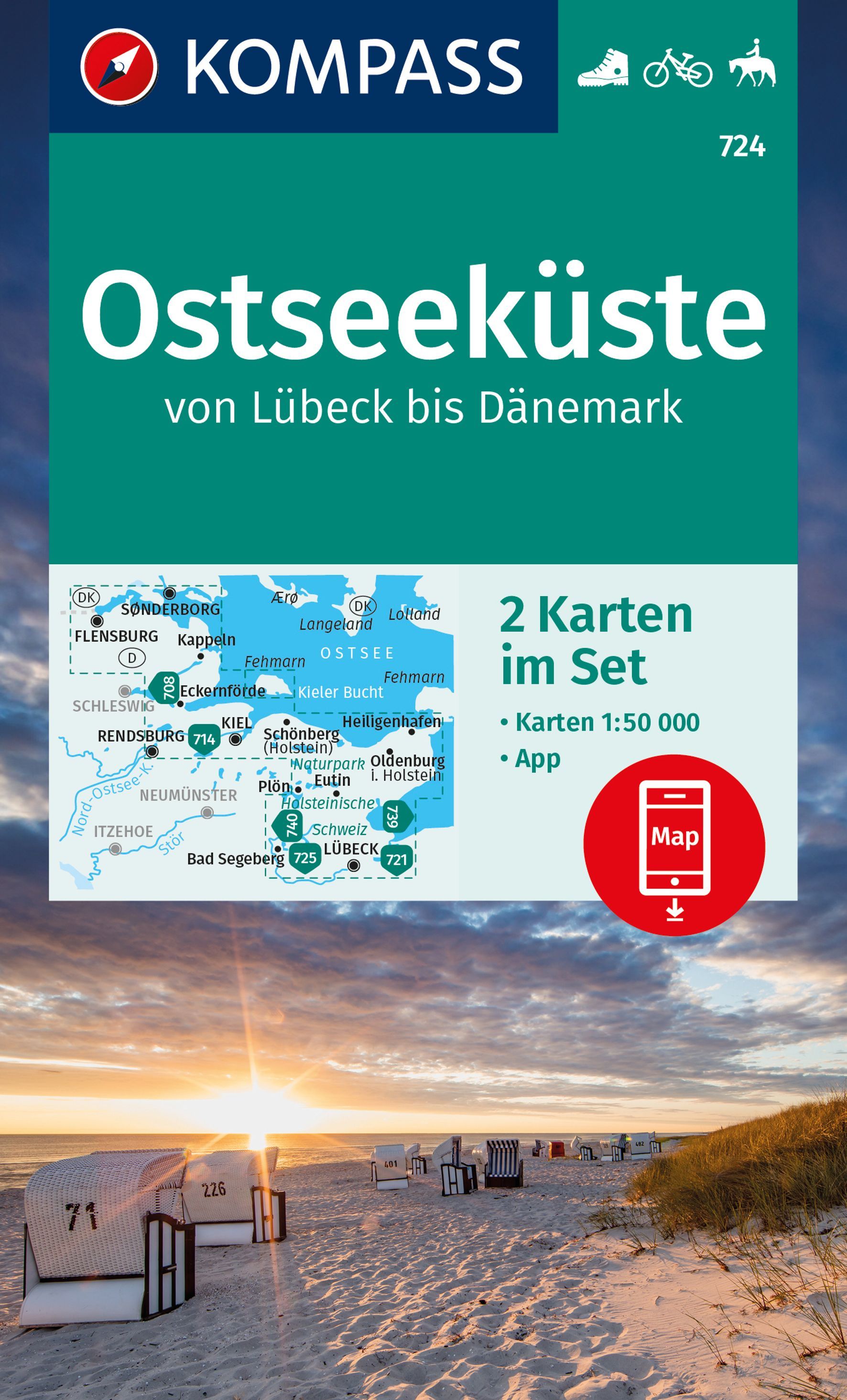 9783991540731 Cover , Wanderkarte Ostseeküste