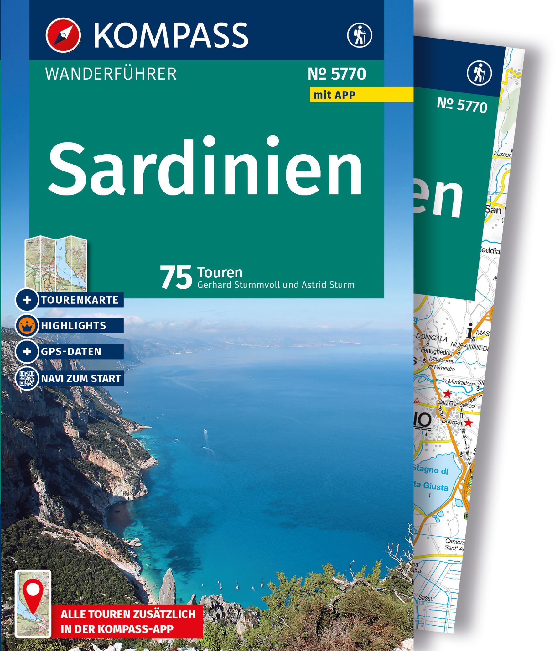 Sardinien, Reiseführer, Tourenkarten, Karte, GPS-Daten