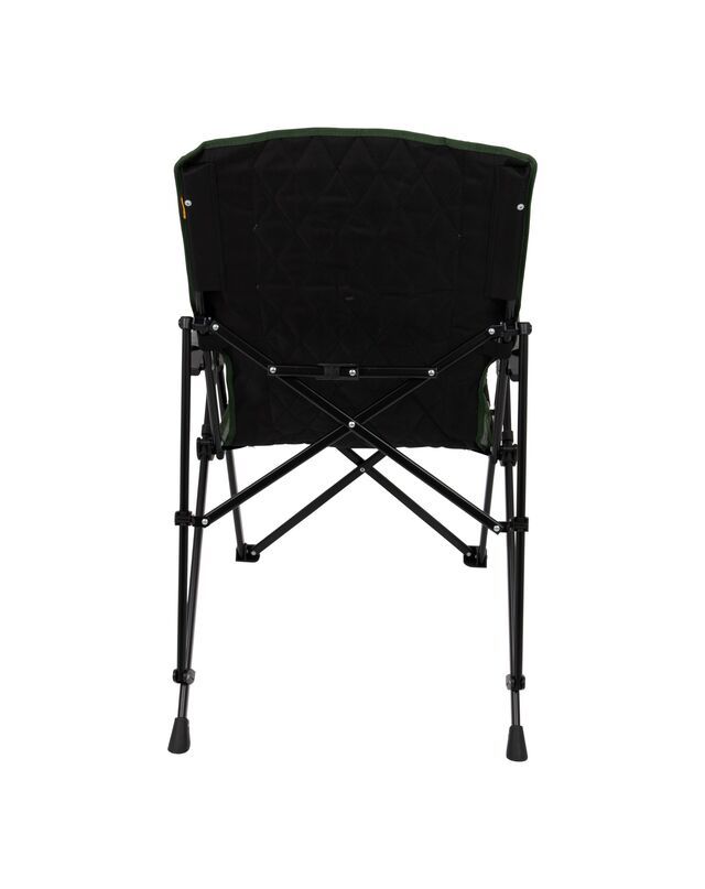 Campingstuhl, Klappstuhl, schwarz, Stahlrahmen, Quilted Rückseite