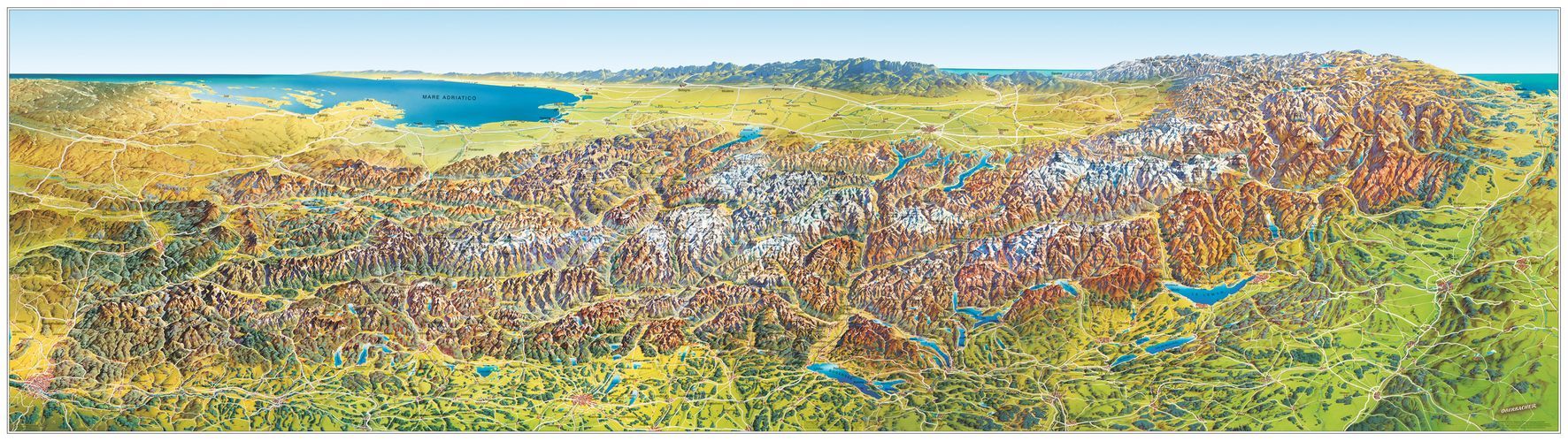 9783575017581S4rsWa6H1JGJB Abbildung Poster Marco Polo: Das Große Alpen Panorama Sommer