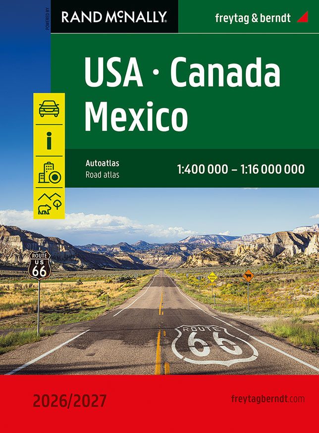 USA - Canada - Mexico, Autoatlas 2026/2027, f&b Straße, Werbung, Plakat