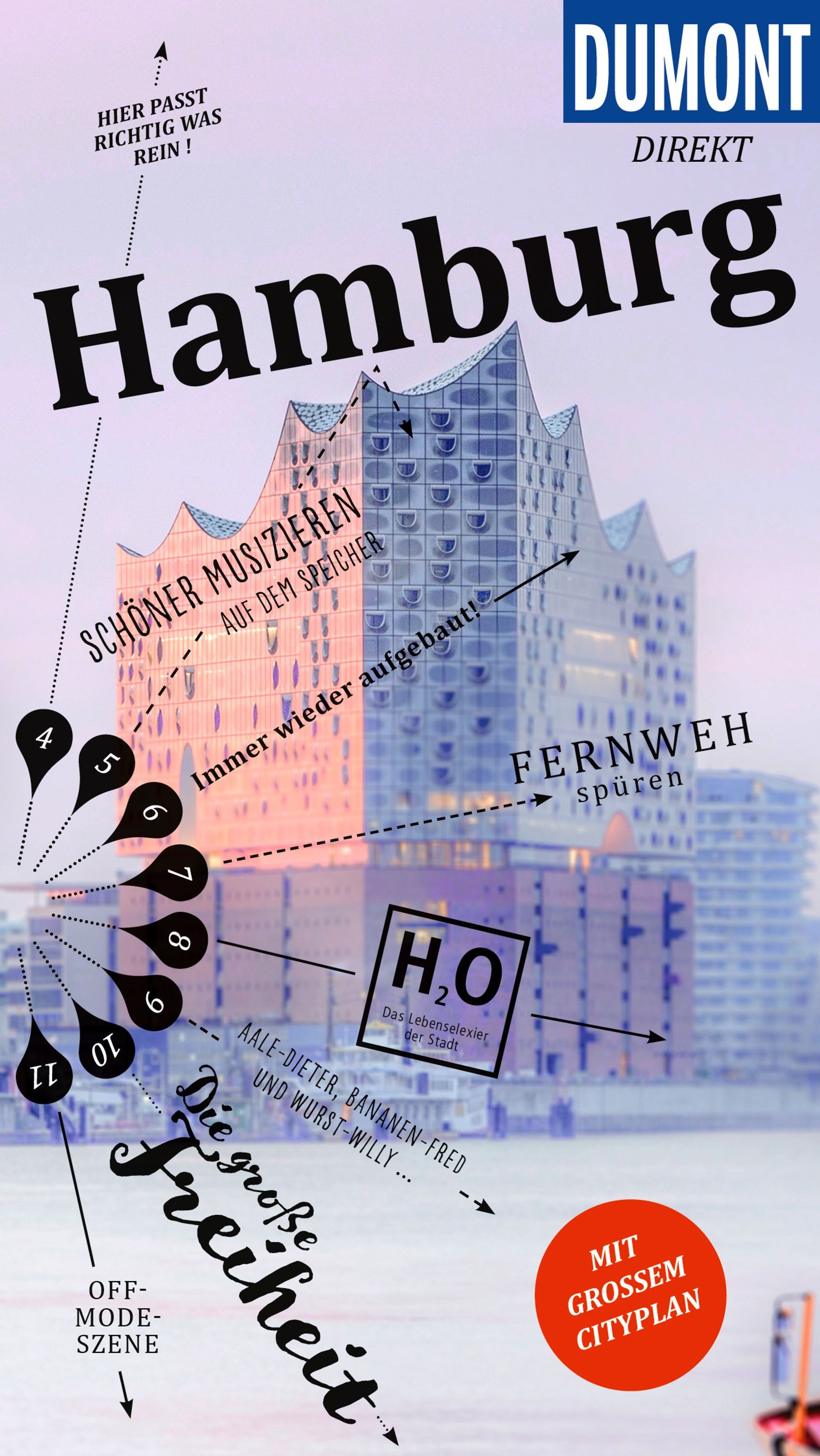DuMont direkt Reiseführer Hamburg Cover Dumont Reiseführer Hamburg. Stadt, Vogel, Pinguin