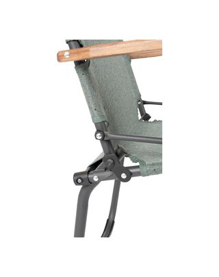 Campingstuhl, Klappstuhl, Holzarmlehnen, Stahlrahmen, Stoffbezug