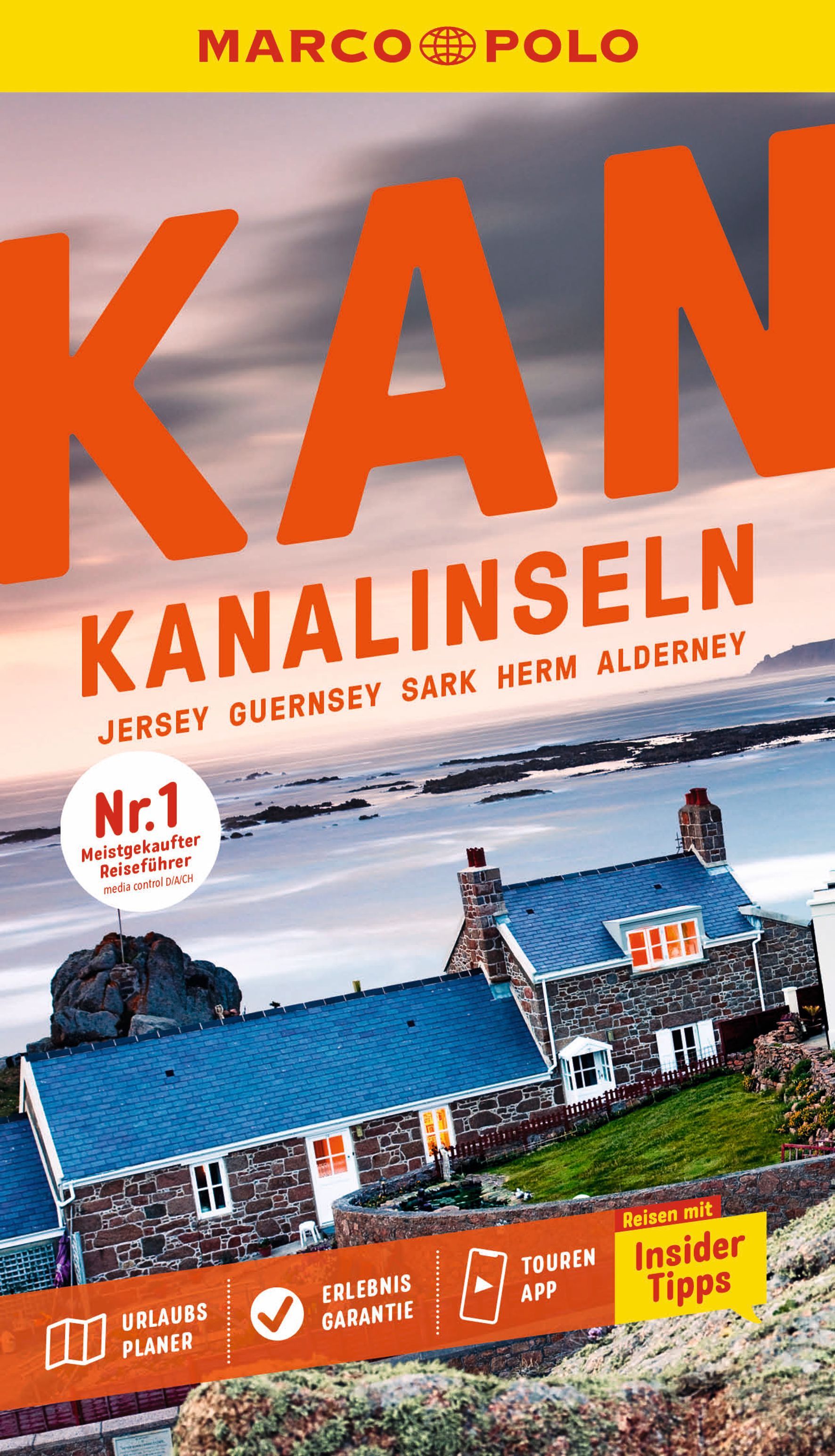 MARCO POLO Reiseführer Kanalinseln Kanalinseln, Cover altes Fischerhaus vor rauem Meer