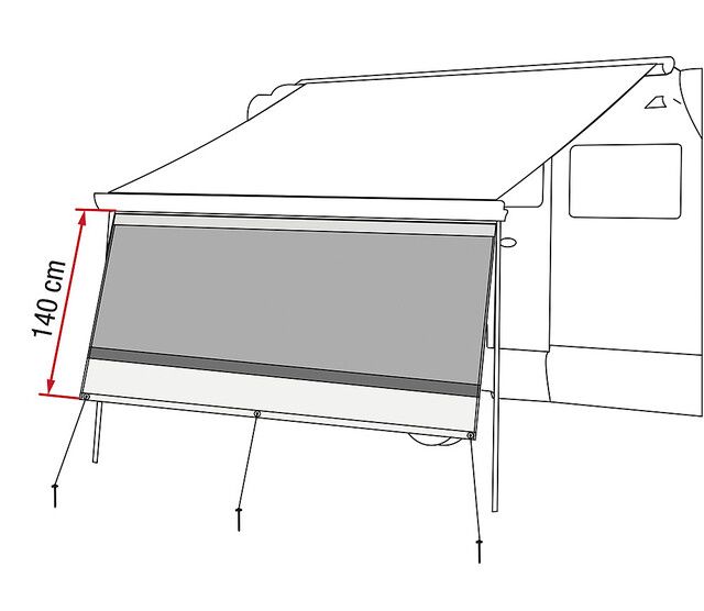 Schirm, Markise, Ausziehbar, Camping, Fahrzeug