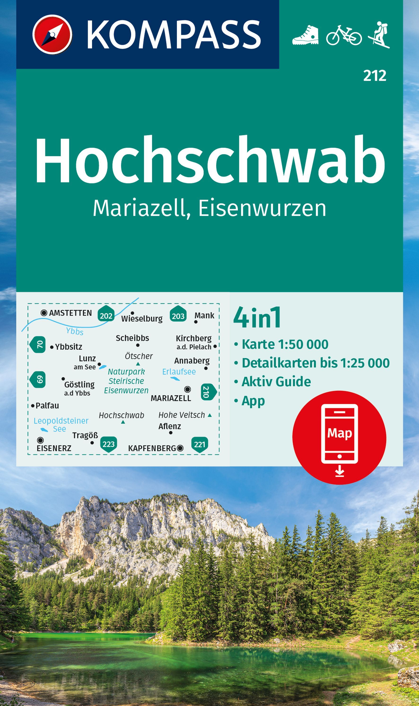 9783991217749 Cover Kompass Wanderkarte Hochschwab