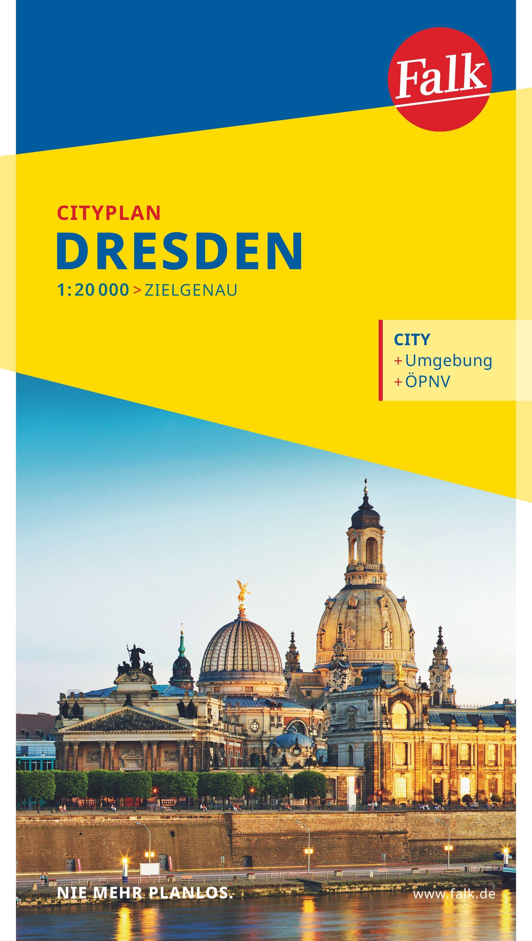9783827900234 Falk Cityplan Dresden, Cover Liebfrauen Kirche