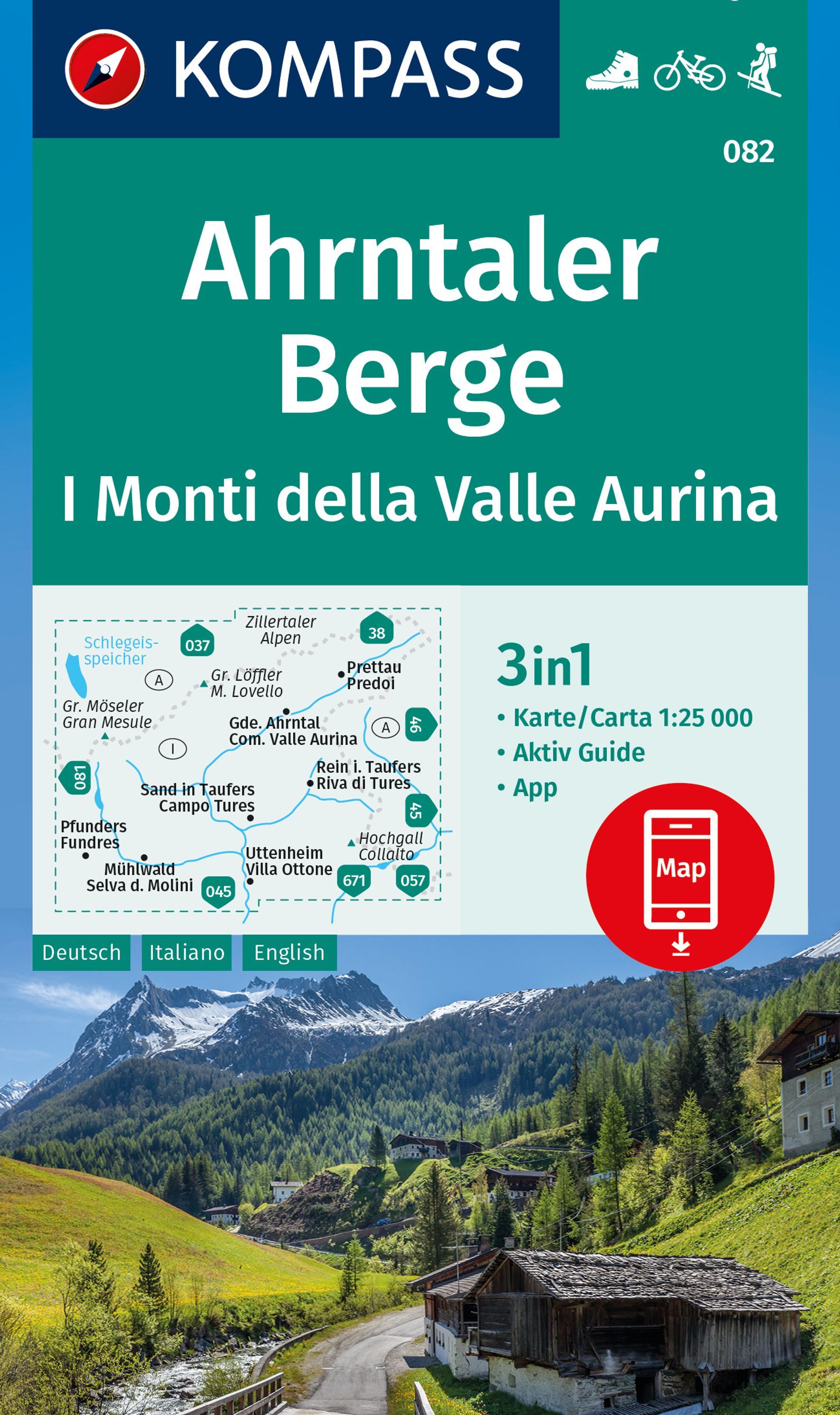 9783991540229 Cover, Karte Ahrntaler Berge