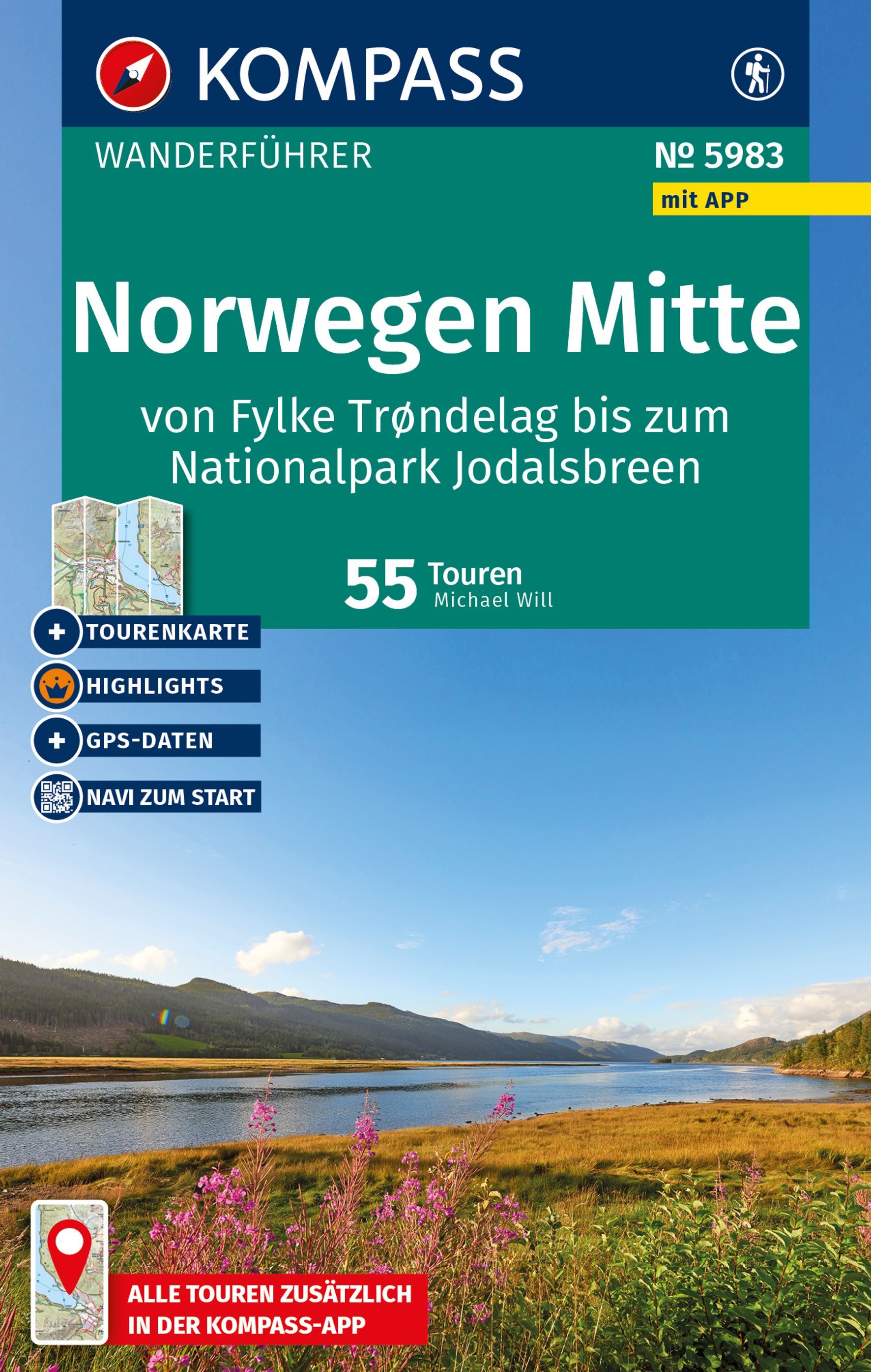 Wanderführer, Norwegen Mitte, Nationalpark, Touren, 55 Touren