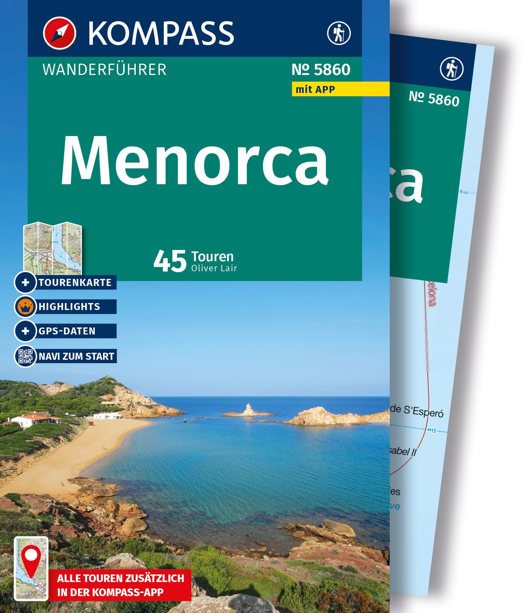 Wanderführer, Menorca, Karte, Tourenkarten, Strand