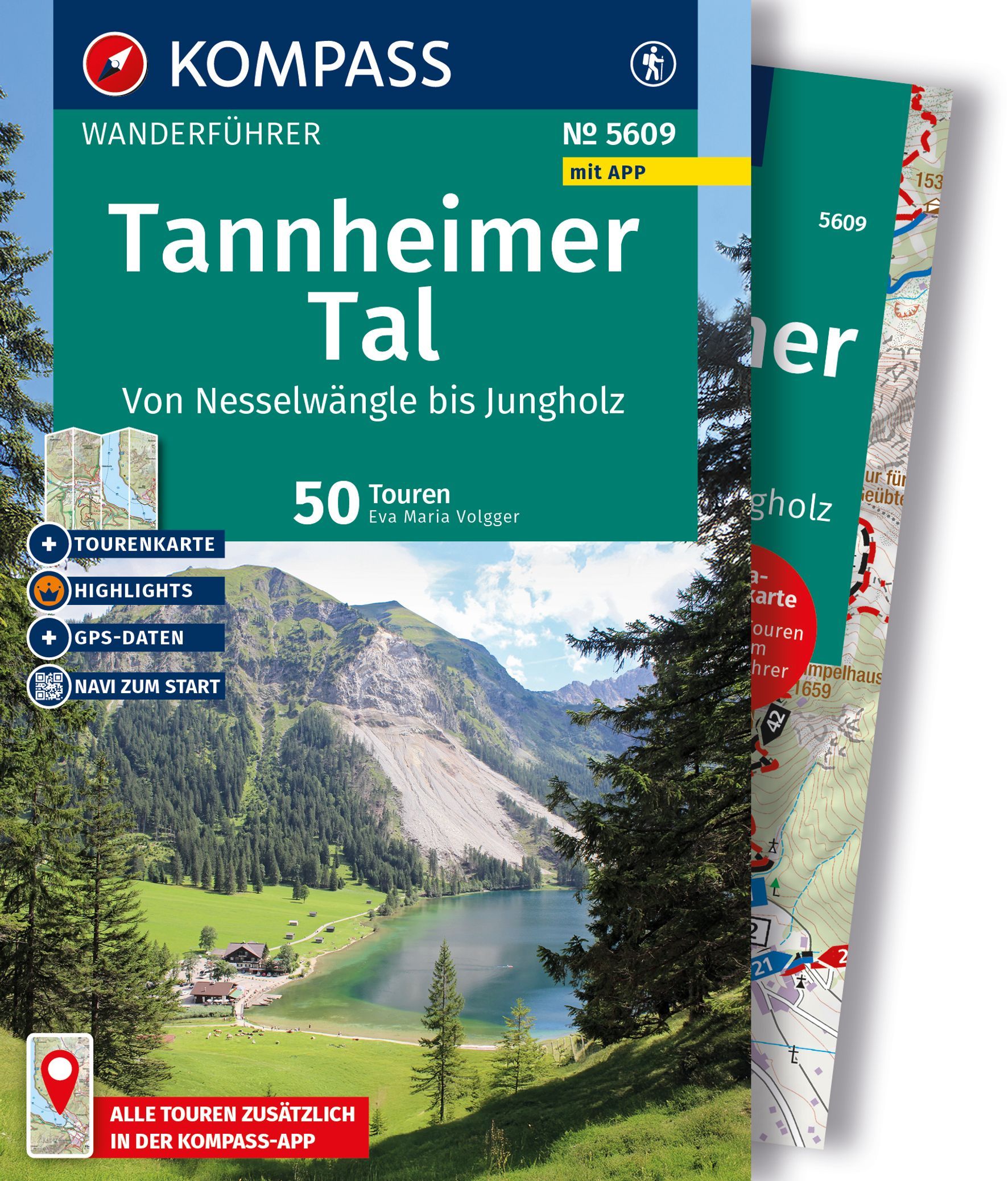 Wanderführer, Tannheimer Tal, Tourenkarte, 50 Touren, Nesselwängle bis Jungholz