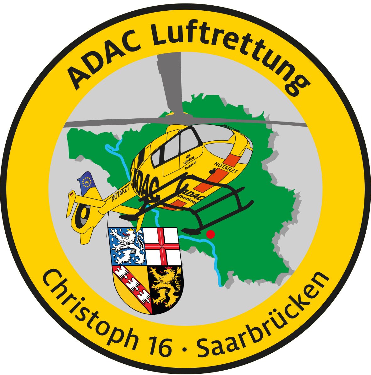 Fanpatch_CHR-16_Saarbrucken_04-18 Fanpatch ADAC Luftrettung Christoph 16 Saarbrücken