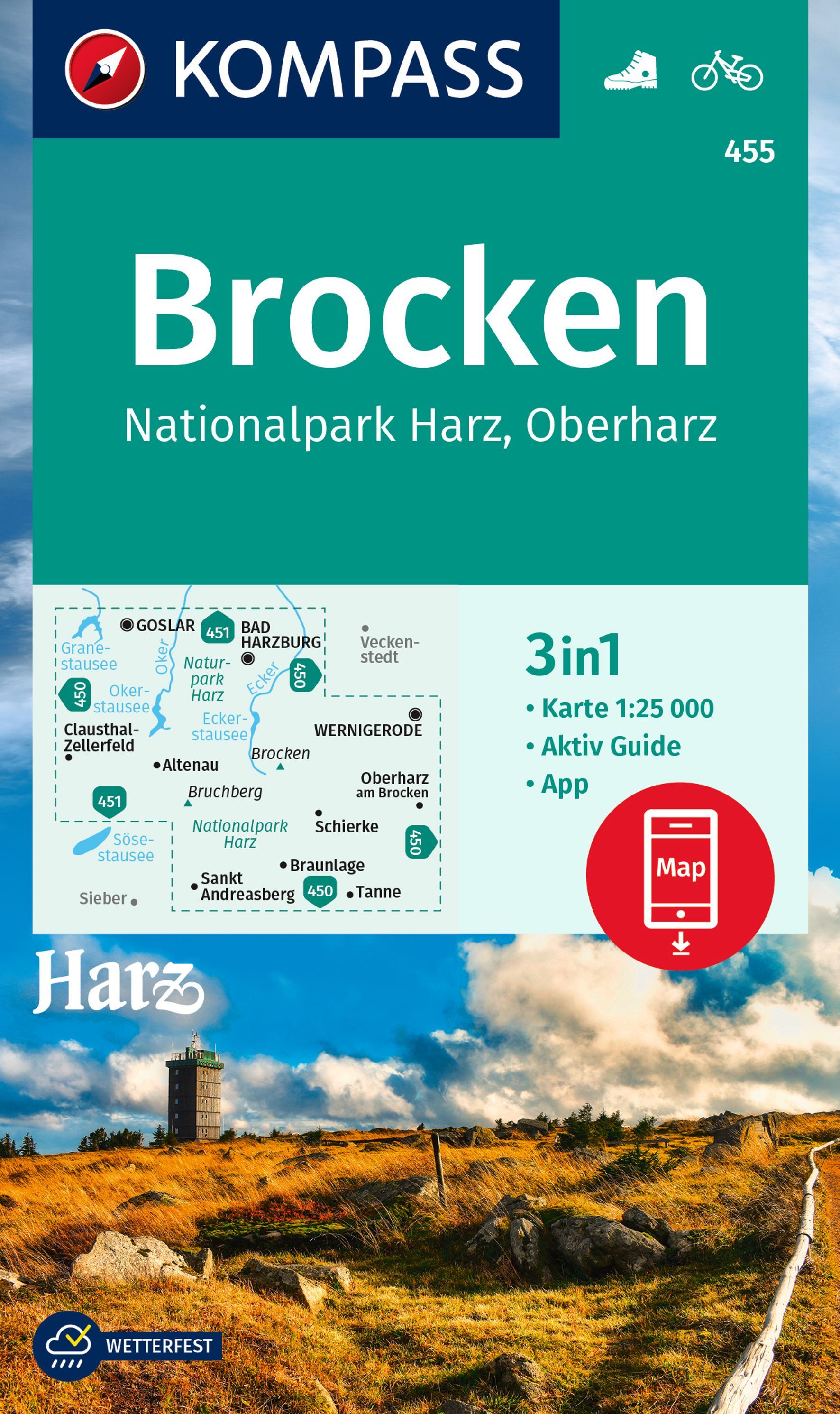 9783991216926 Cover Kompass Wanderkarte Brocken